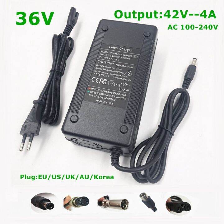 36v 4a Lithium E Bike Battery Charger 42v 4a Li Ion Charger For 36v 10s Ebike Scooter Battery 7246