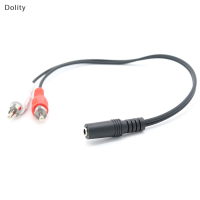 Dolity Music Wire 3.5mm FEMALE CONNECTOR JACK STEREO CABLE Y plug TO 2 RCA MALE ADAPTER 3.5 Audio AUX SOCKET Headphone