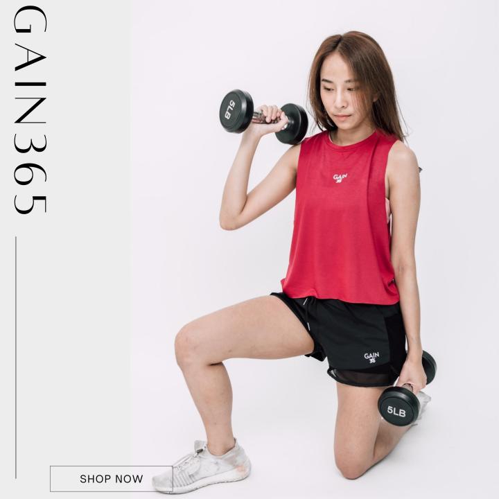 gain365-women-training-shorts-กางเกงออกกำลังกาย-กางเกงเอวยางยืด-กางเกงวิ่ง-กางเกงฟิตเนส-กางเกงขาสั้น-กางเกงลำลอง-running-shorts-sport-jogging-fitness-shorts-quick-dry-gym