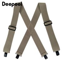 Deepeel 1ชิ้น5*120เซนติเมตรผู้ชาย4คลิป Suspenders ขนาดใหญ่ที่แข็งแกร่งยืด X- Back ชาย Jockstrap ยืดหยุ่นปรับกว้างทำงานจัดฟัน