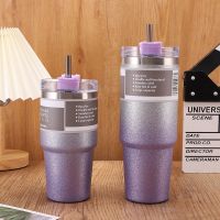 30Oz Tumblers Bottle Tumbler Insulated Mug With Straw Lids 304 Stainless Steel Vacuum Insulat Thermal Water Bottle For Car