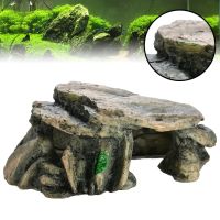 Aquarium Hiding Cave Rock Reptile Climbing Platform Terrarium Accessories Stones for Fish Tank Decoration