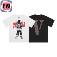 LD เสื้อยืดผู้ชาย เสื้อยืดถูกๆ Vlone เสื้อยืดแขนสั้น ผ้าฝ้าย พิมพ์ลาย แฟชั่นสําหรับผู้ชาย และผู้หญิง