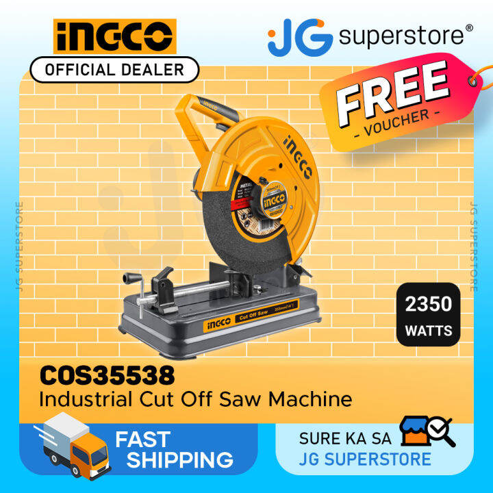 INGCO COS35538 2350W Industrial Cut-Off Saw Machine with 3800rpm, 355mm ...