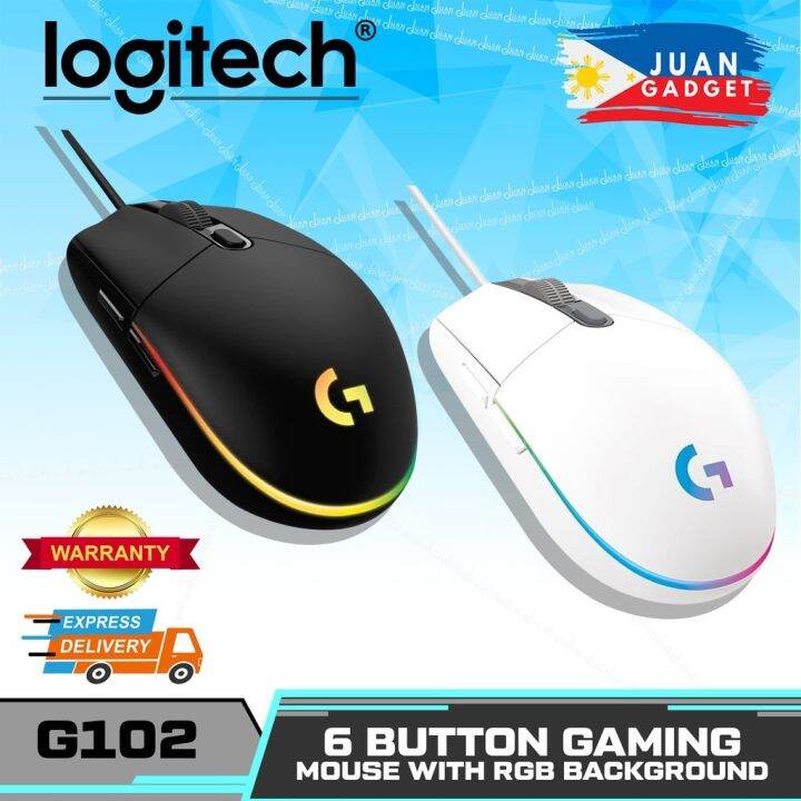 Logitech G102 Lightsync Optical Gaming mouse w 16.8m LED Colors Built