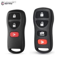 KEYYOU 3/4 Buttons Remote Control Key Shell Fob Car Case For Nissan Quest Tiida Livina X-Trail Paladin 2003 2004 2005 2006