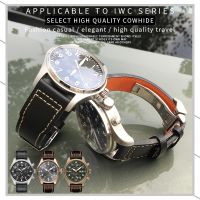 แฟชั่น20มม. 21มม. 22มม. อิตาลี Cowhide สายนาฬิกาสายนาฬิกาหนังเหมาะสำหรับ IWC PILOT Agugieser 006fino Series นาฬิกา