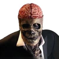 Scary Skull Mask Magic Cap Horror Bare Brain Zombie Latex Mask Halloween Party Masquerade Cosplay Terrible Full Face Headgear