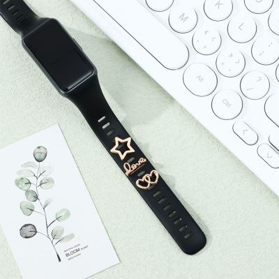 ▪✕ 10mm metalowe zawieszki pierścienie dekoracyjne do zegarka zespół diamentowy Ornament pasek do smartwatcha akcesoria do bransoletki iwatch