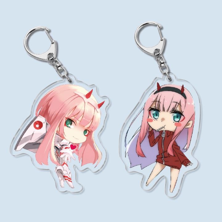 Zero Two Acrylic Keychain, Zero Two Keychain Figure