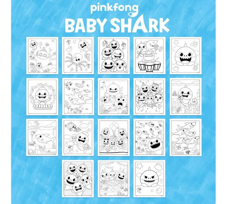 580 Baby Shark Song Coloring Pages  Best HD