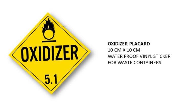 40 Pcs Oxidizer Sticker Label (10x10 cm) Water Proof Sticker Labels for ...