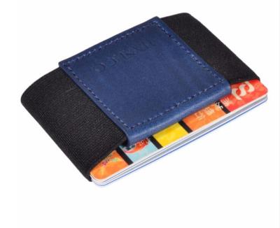 （Layor wallet）  Men Credit ID Card Holder Slim Wallet Mini Pocket Genuine Leather Handmade Sewing Black Card Pocket