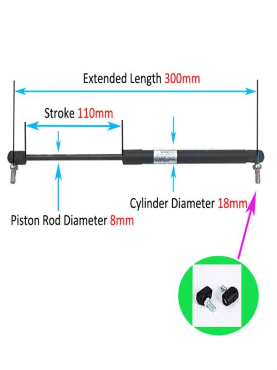 lz-1pc-250-320mm-20kg-200n-44lb-universal-strut-bars-gas-spring-support-boot-bonnet-car-caravans-doors-windows-hatches-boat-bus