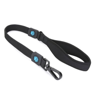 【LZ】 Dog Pet Short Leash Real Leather Short Dog Traffic Lead Leash for Large Dogs Training and Walking Black