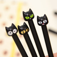 2 pcs Cute Black Cats Gel Pen School Supplies Student Writing Stationery Black Ink 0.5mm