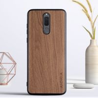 Philander SHOP เคสวินเทจสำหรับ Huawei Mate 10 Lite Nova 2i Honor 9i TPU หนังวัสดุซิลิโคนไม้ PU แบบนิ่มเคส Fundas