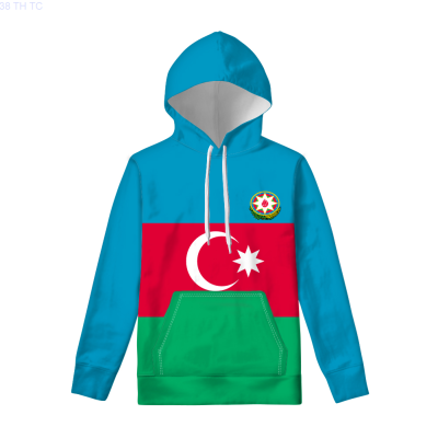 New Azerbaijani Zipper Hoodie Free Custom Name Number Printed Team Flag Azerbaijani National Pullover T-shirt Azerbaijani National Azerbaijani Clothing popular
