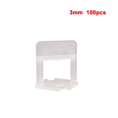 【CW】 100 Pcs 3mm Tile Leveling System Levelling Clips For Wall Floor Spacer Flooring Tool