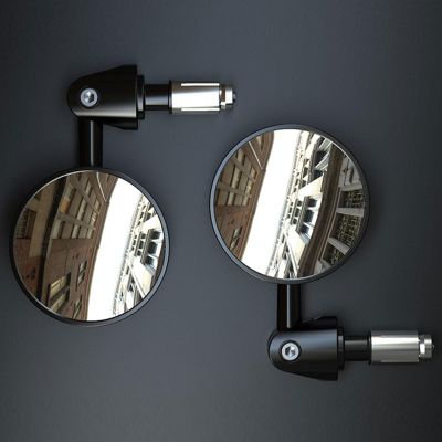 “：{}” 2PCS Motorcycle Mirrors Rear View Handle Bar End 7/8" Mirrors Moto Rearview Mirror For Cafe R Honda Dio