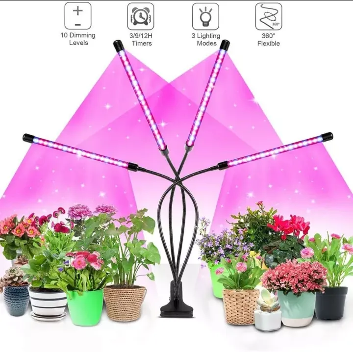 USB Plant Grow Light 234 LEDs Sunlight Full Spectrum Adjustable Desktop ...