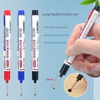 4Pcs/Set 20mm Deep Hole Long Nib Head Marker For Metal Perforating Pen Waterproof Bathroom Woodworking Decoration Multi-PurposeHighlighters  Markers