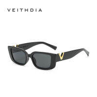 VEITHDIA แว่นตากันแดดทรงสี่เหลี่ยมสีลูกอมรูป V แฟชั่นใหม่ S23096แว่นกันแดดสำหรับทั้งชายและหญิงยุโรปและอเมริกา