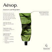 Kem Dưỡng Thể Aesop Body Balm 100ml Rind Concentrate, Rejuvenate Intensive