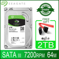 Rud Seagate 2Tb ฮาร์ดดิสก์ไดรฟ์ SATA III,ฮาร์ดดิสก์เดสก์ท็อปภายใน HD 1000GB 1T ฮาร์ดดิสก์7200RPM 64M 3.5 "6กิกะไบต์/วินาทีสำหรับคอมพิวเตอร์พีซี (ใช้)