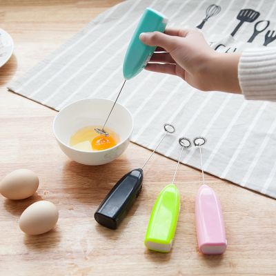 ▤ New Electric Egg Beater Milk Drink Coffee Frother Egg Skewers Mixer Mini Stainless Steel Handle Mixer Practical Kitchen Tools