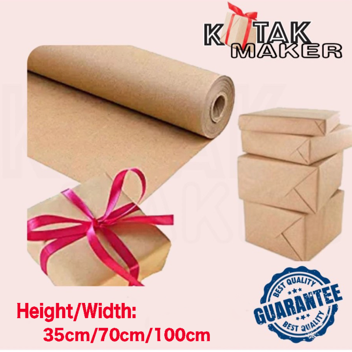 Kraft Paper 160GSM Brown Kraft Wrapping Paper Pola Paper Roll**READY STOCK 现货** Lazada