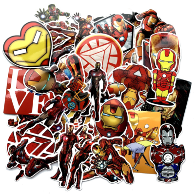 ⚡พร้อมส่ง⚡55ชิ้น IRON MAN ไอรอนแมน mavel มาเวล โทนี่ สตากค์ tony stark สติ๊กเกอร์ sticker พลาสติกกันน้ำ สีคมชัด