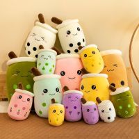 24 70cm Squishy Boba Milk Tea Soft Pearls Bubble Tea Plushie Peluche Pelucia Fruits Juice Drink Bottle Summer Snack Decor Pillow