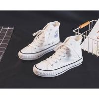 New womens shoes canvas student wanita casual all-match kasut perempuan high-top Korean style trendy sneakers