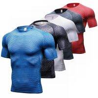 HOLA Men Running T เสื้อกลางแจ้ง Quick Dry Breathable การฝึกอบรมฟิตเนส Tshirt แขนสั้นเพาะกาย Gym เสื้อกีฬา Jogging Tee