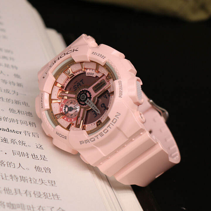 g-shock-gmas110-ต้นฉบับ-นาฬิกาข้อมือสตรีกีฬากันกระแทกกันน้ำ-100m-พร้อมรับประกัน-4-ปี-gma-s110mp-4a1-คลังสินค้าพร้อม