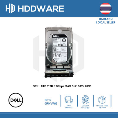 DELL 6TB 7.2K 12G SAS 3.5" 512e HDD // 0RHVWG // RHVWG // ST6000NM0095