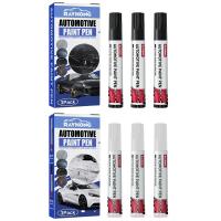 Car Touch-Up Paint Pen 3 Pieces Vehicle Tyre Paint Marker Car Scratch Repair PenWaterproof Auto Scratch Remover Pens Black/White Pens