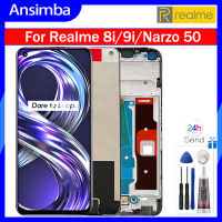 Ansimba Origina หน้าจอ LCD 6.6นิ้วสำหรับ Realme 8i/9i Realme 4G/Realme Narzo 50จอแสดงผล LCD แบบสัมผัสหน้าจอดิจิไทเซอร์แทนการประกอบสำหรับ Realme 8i Realme 9i 4G Narzo 50 RMX3151 RMX3491หน้าจอ LCD RMX3286