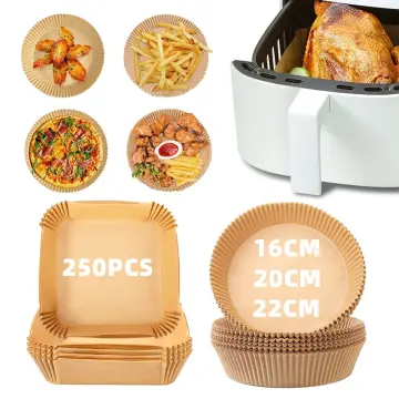 Air Fryer Parchment Paper Liners, 200pcs 22cm Square Perforated