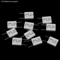 □ 10 pcs 0.33/0.1/0.22R Ohm 5 W 5 Cement Resistor Non-Inductive Resistor BPR56 Drop ship