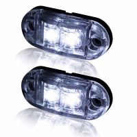 2510 Pcs 12V 24V LED White Red Yellow Side Marker Light Auto Car External Oval Clearance Trailer Truck Lamp Warning Tail Light