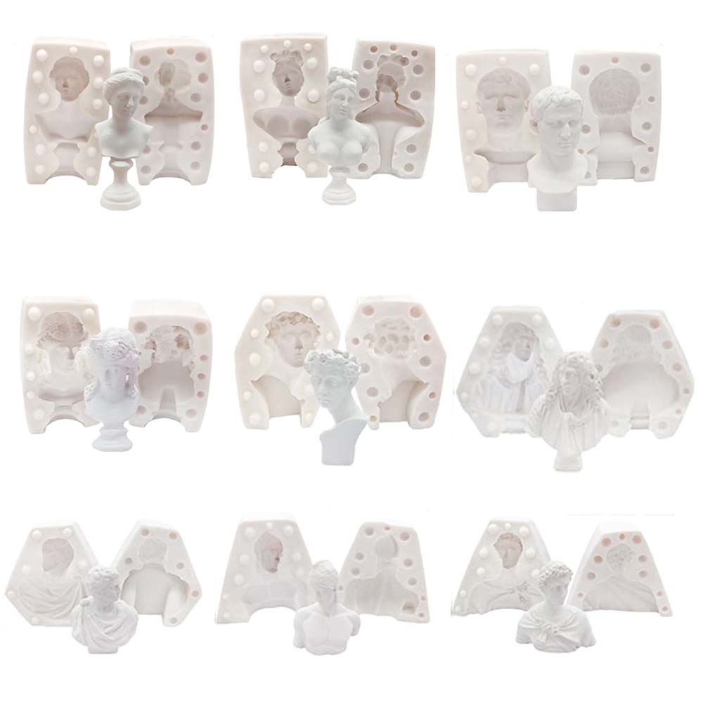 DIY Tool Gypsum Portraits Mould Candle Molds Resin Casting Mold Soap Making 