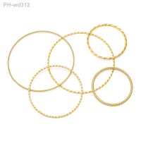 10pcs Stainless Steel Gold Earrings Rings Spiral Round Twisted Big Circle Ear Wire Hoops Pendant Connectors DIY Jewelry Findings