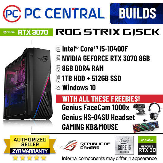 ROG STRIX G15CK Gaming Desktop Intel Core i510400F 8GB DDR4 RAM