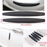 【CW】2Pcs 40x5CM Car Bumper Protector Guard Anti-Scratch Strips Sticker 4PCS 14x2.5CM Car Door Protection Anti-collision Body Protect