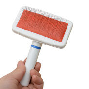 1pc Pet Hair Comb Flexible Pin Cleanning Wood Handle Brush Cleaning