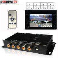 Koorinwoo Switch Box 4 Channels Available Control for Car Rear view Camera Video Front Side Rear Cameras Parking Assistance