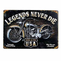 Legends Never Die ป้ายดีบุกโปสเตอร์หน้าแรกผับและบาร์โปสเตอร์โปสเตอร์ศิลปะกาแฟสวน Man Cave Club ป้ายดีบุก 1