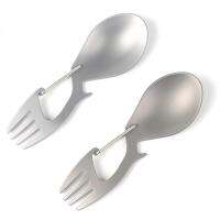 Refreshing Outdoor Camping Picnic Stainless Steel Fork Spoon Tableware Ultralight Useful